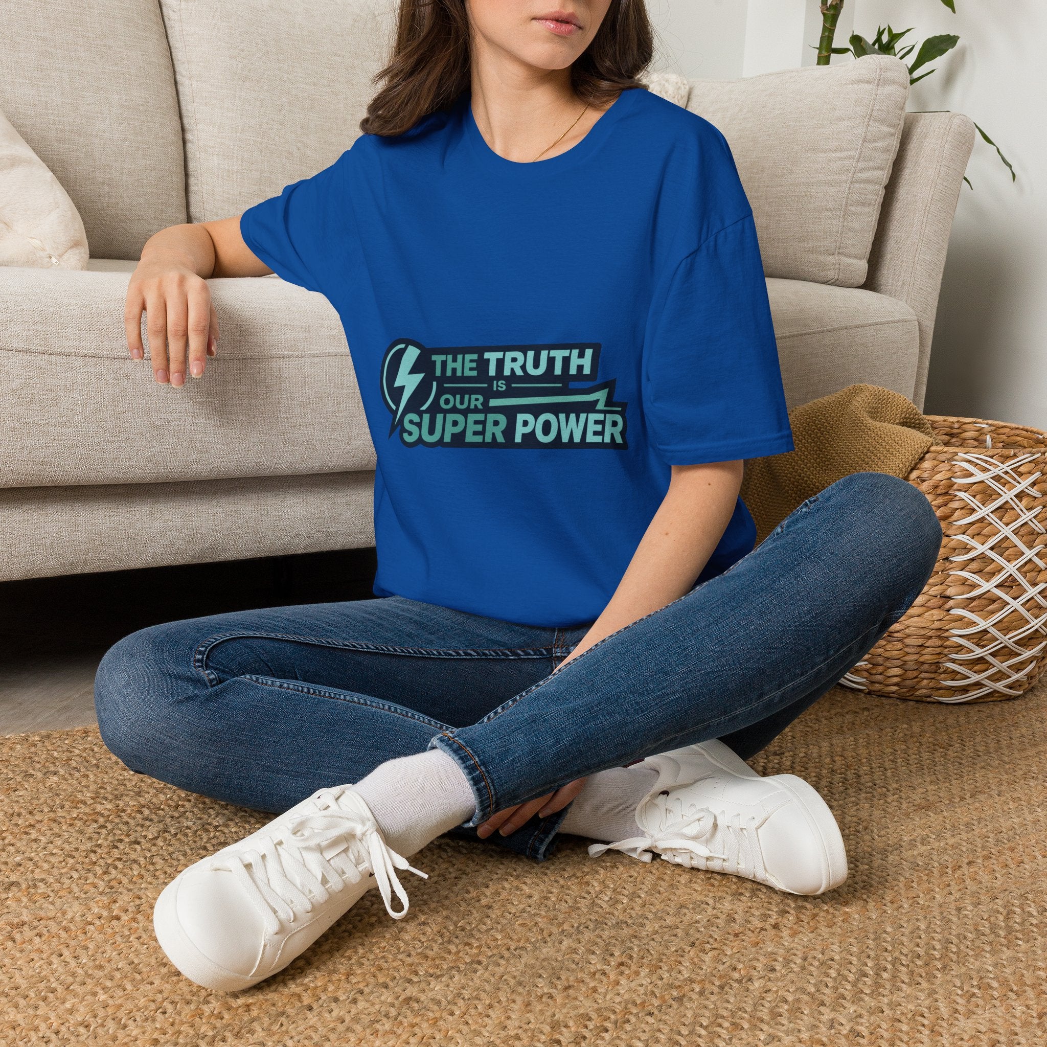 The Truth is Our Super Power - Blank White T-Shirt — Minimal Everyday Tee