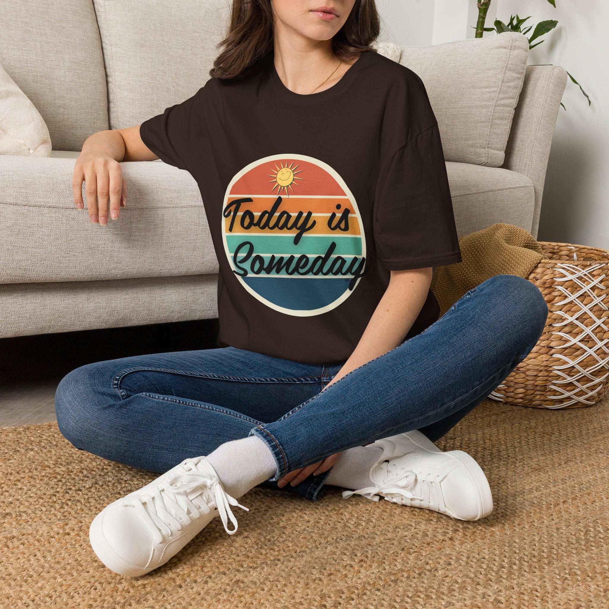 Today Is Someday T-Shirt – Retro Sunrise Inspirational Tee