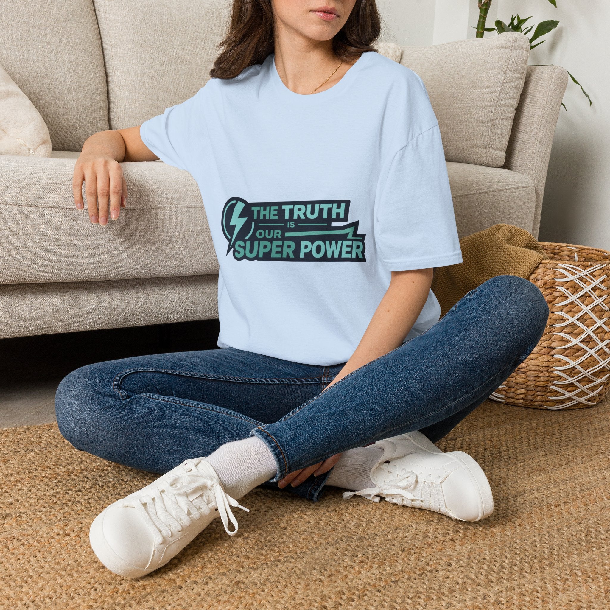 The Truth is Our Super Power - Blank White T-Shirt — Minimal Everyday Tee
