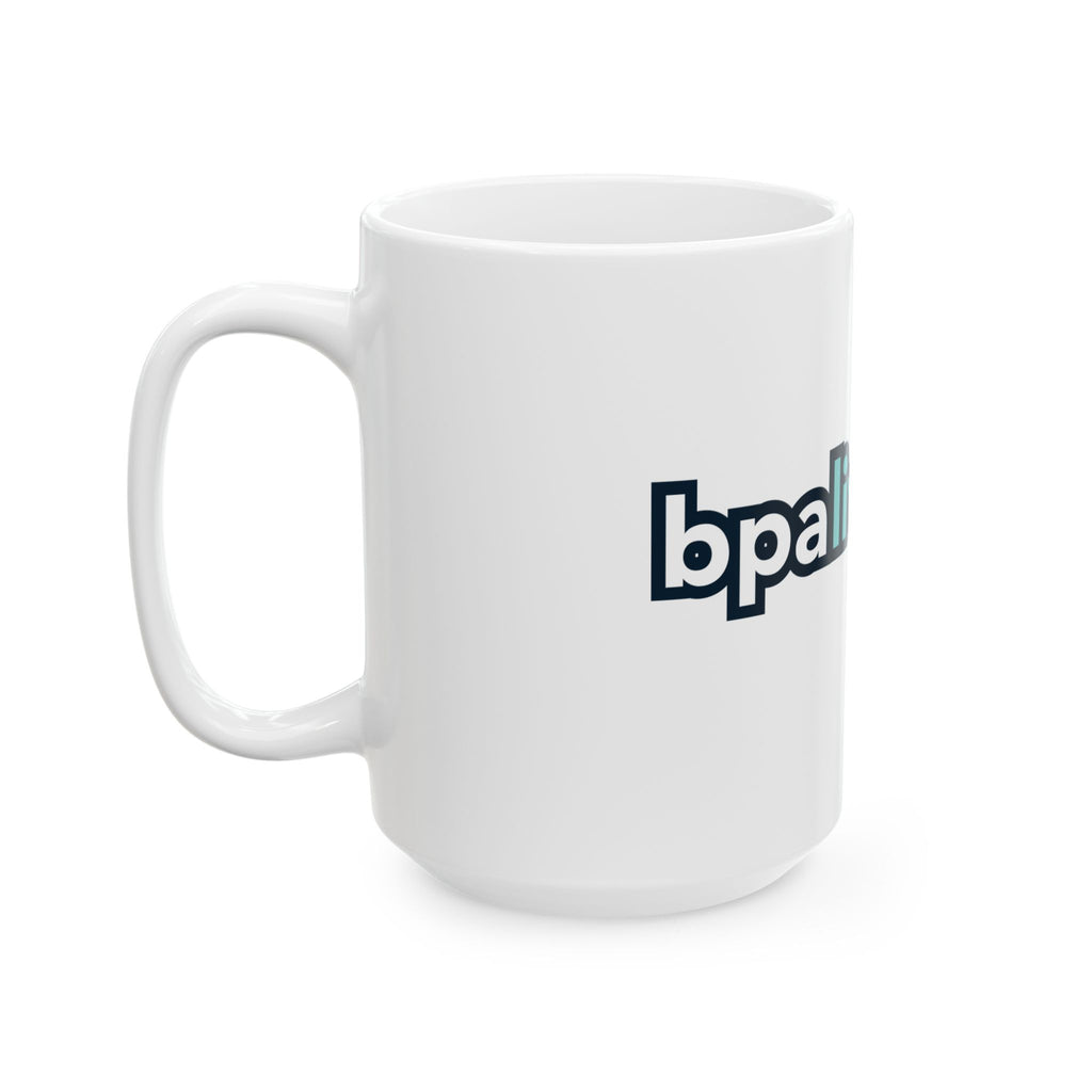 BPALiveWire Logo Ceramic Mug — 11oz & 15oz Branded Coffee Cup