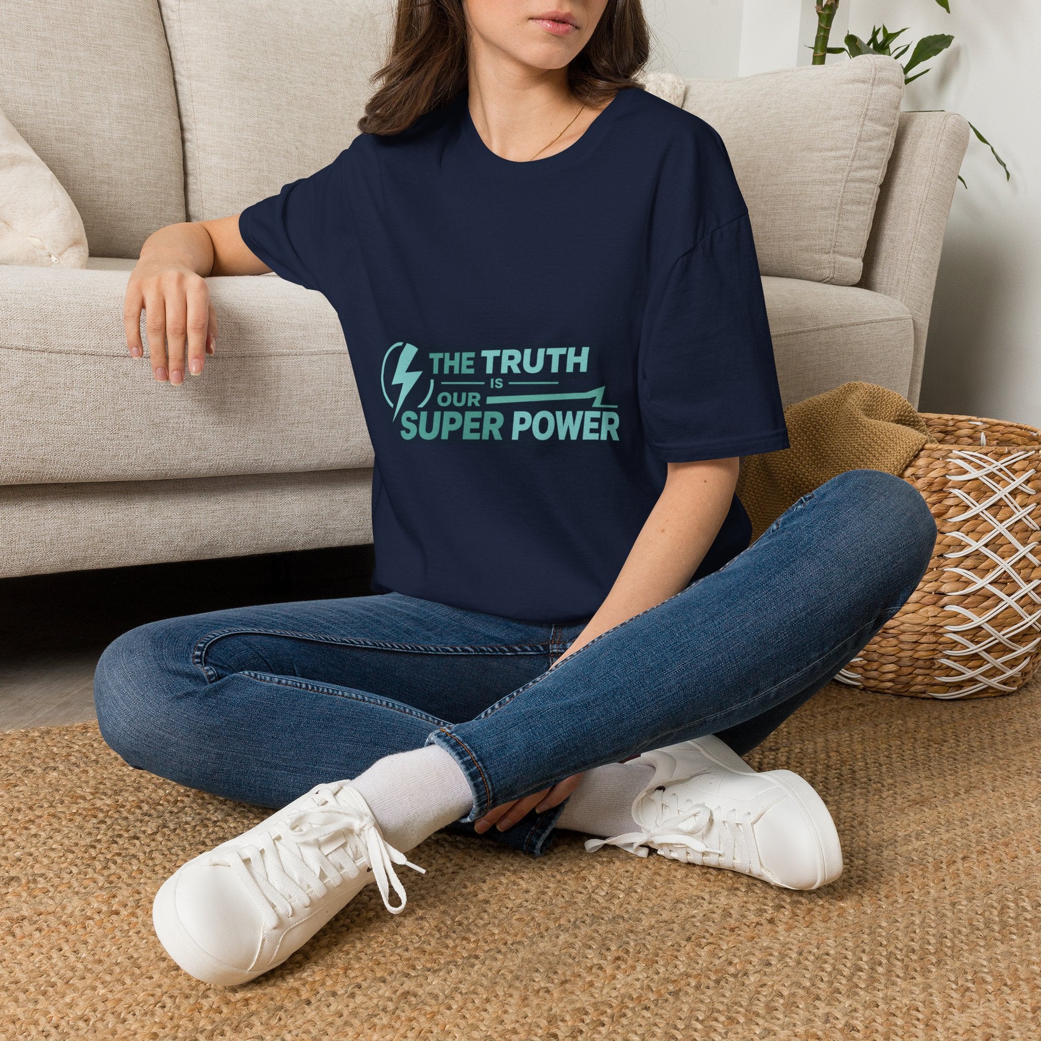 The Truth is Our Super Power - Blank White T-Shirt — Minimal Everyday Tee