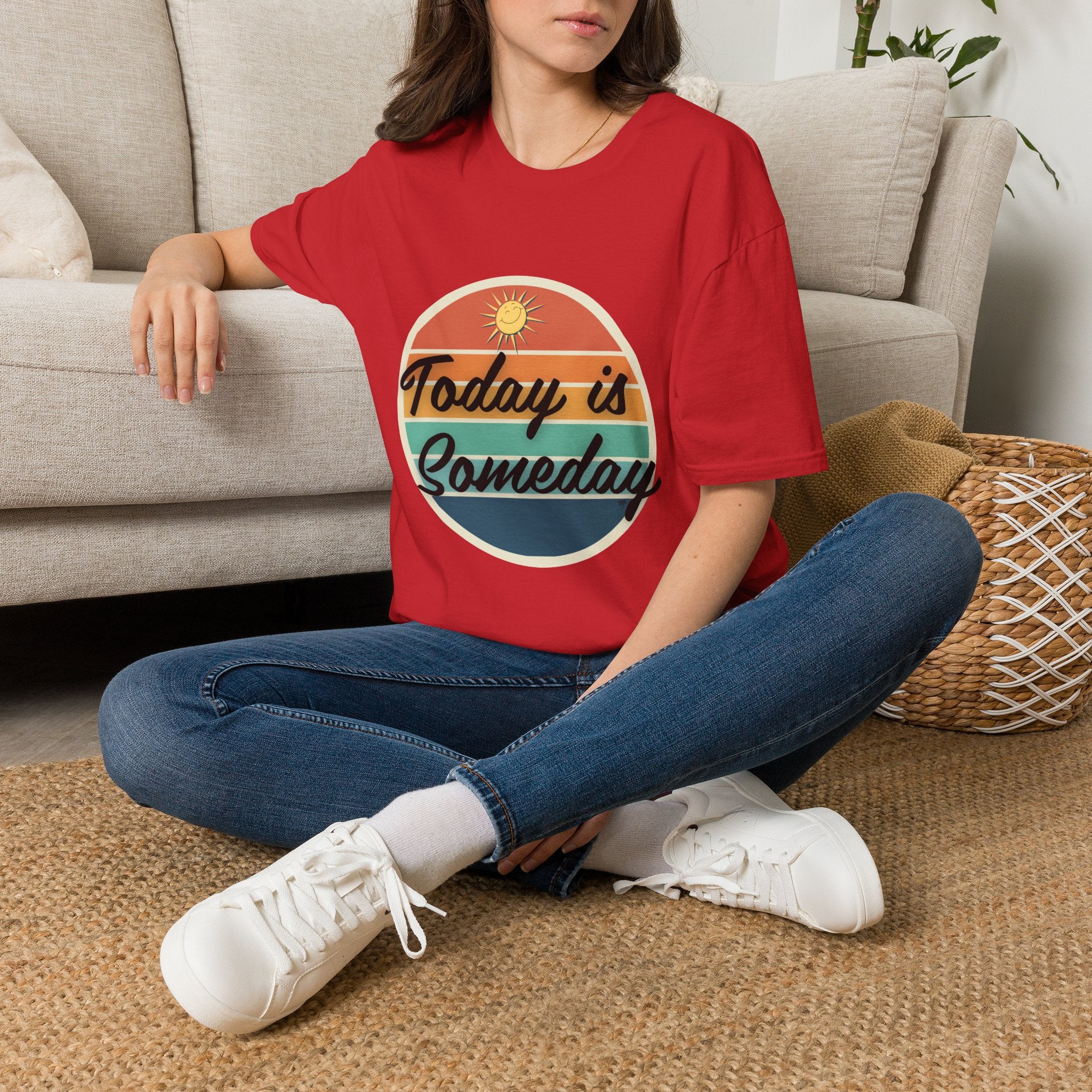 Today Is Someday T-Shirt – Retro Sunrise Inspirational Tee