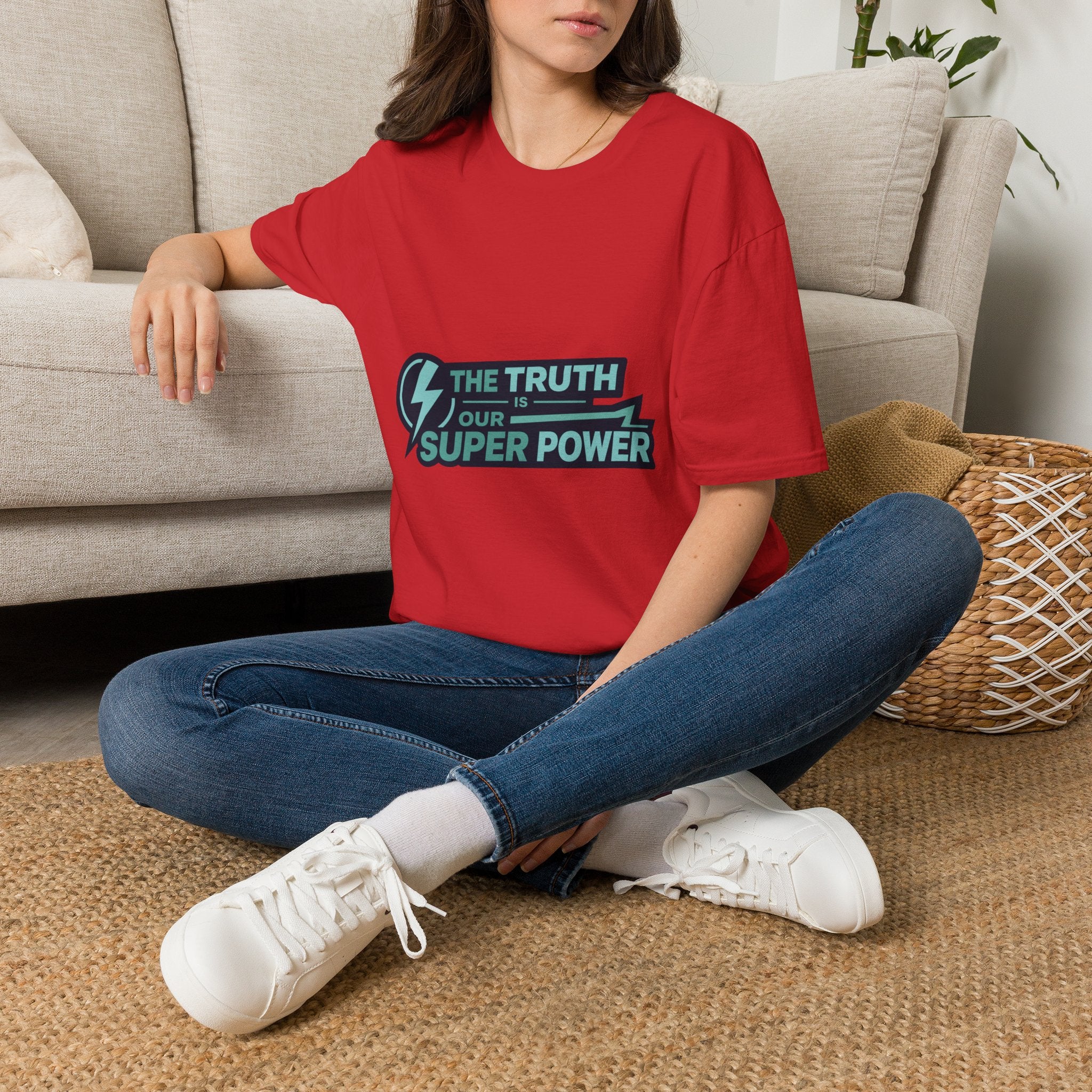 The Truth is Our Super Power - Blank White T-Shirt — Minimal Everyday Tee