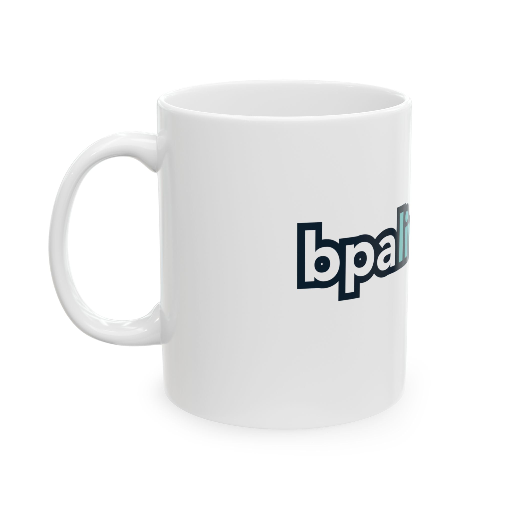 BPALiveWire Logo Ceramic Mug — 11oz & 15oz Branded Coffee Cup