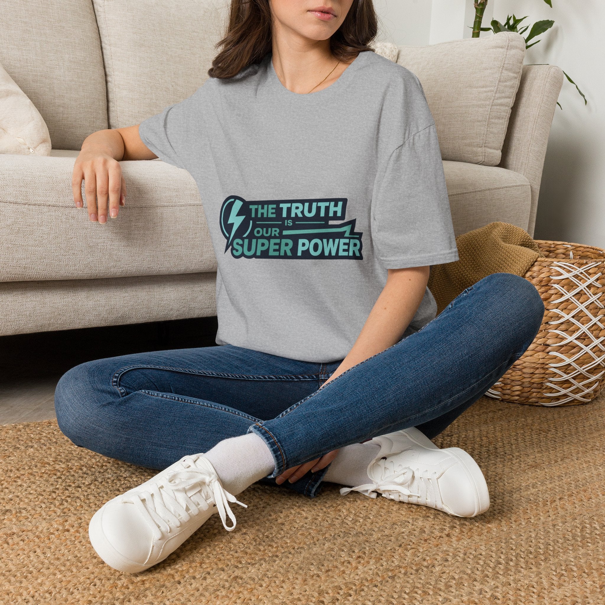 The Truth is Our Super Power - Blank White T-Shirt — Minimal Everyday Tee
