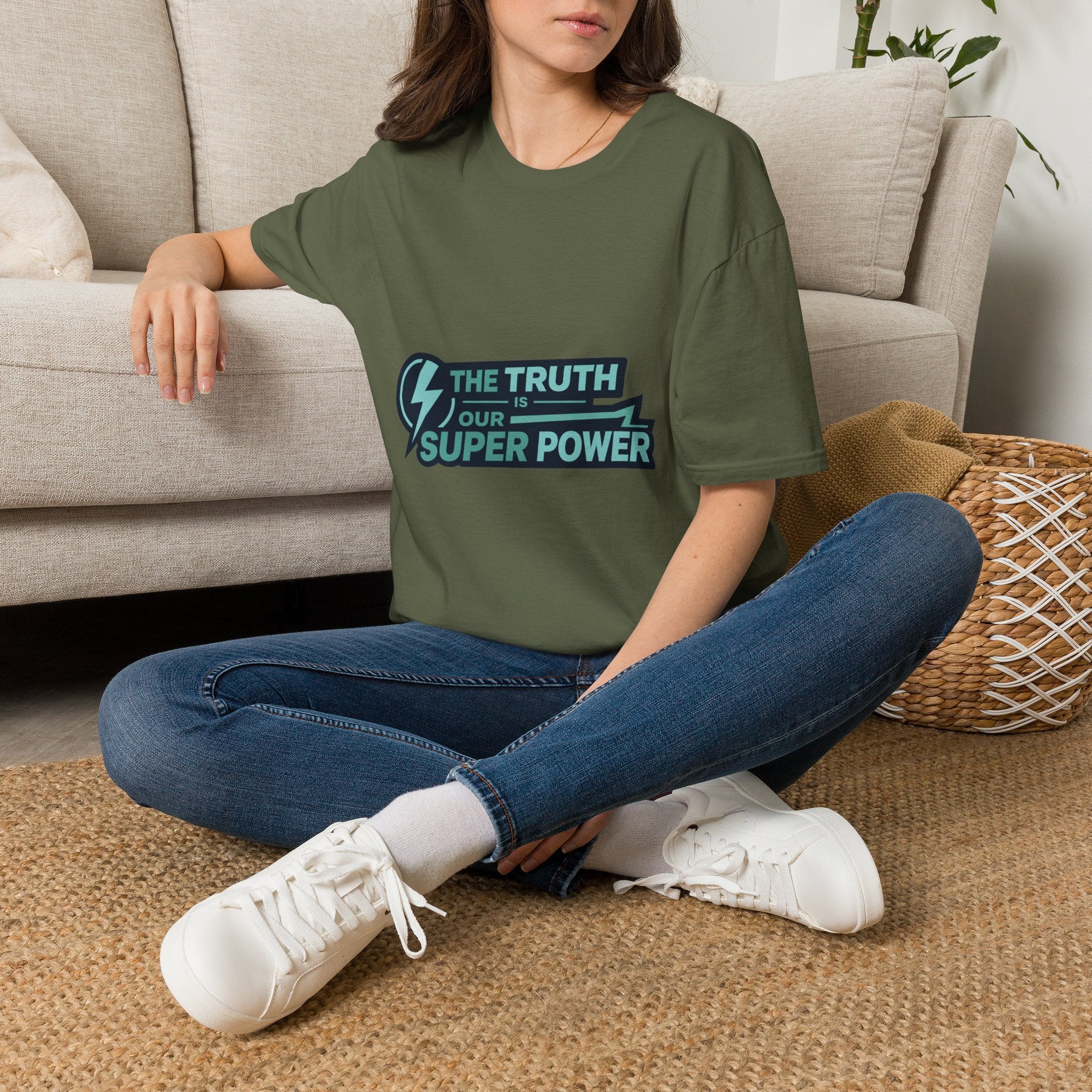 The Truth is Our Super Power - Blank White T-Shirt — Minimal Everyday Tee