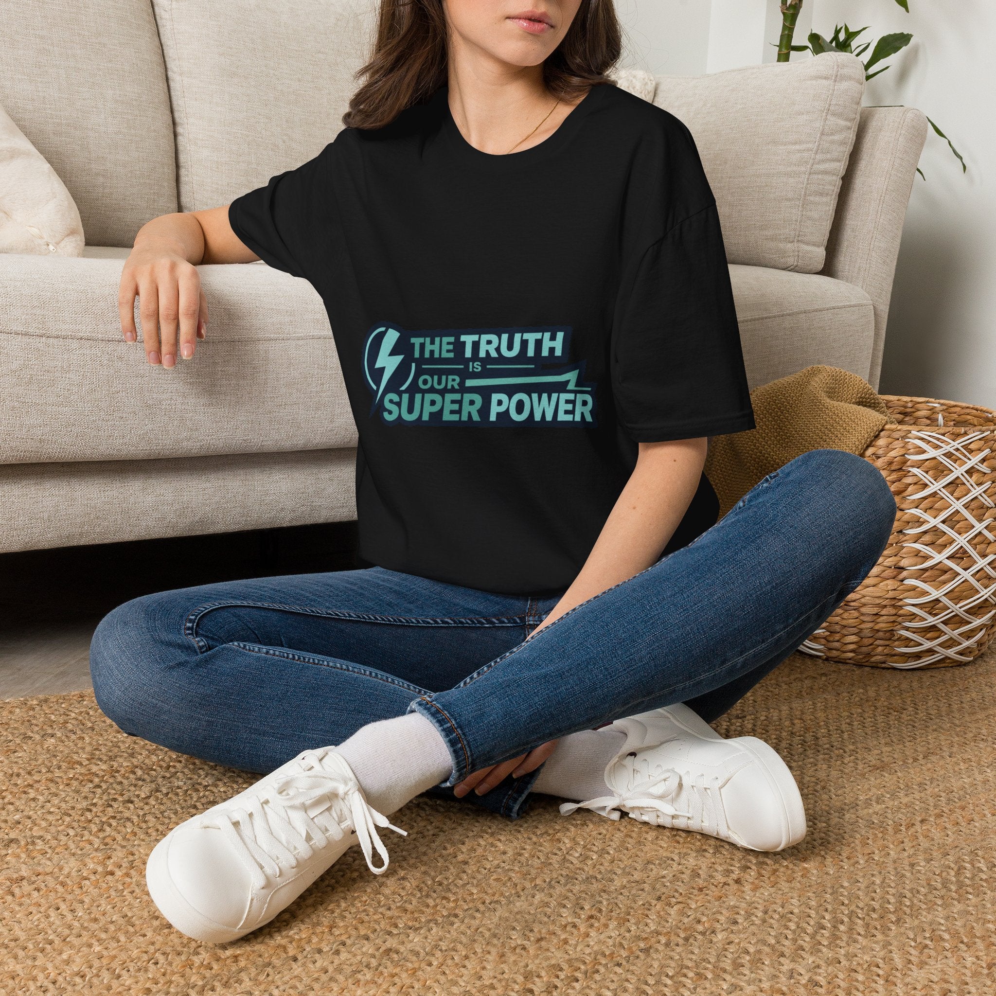 The Truth is Our Super Power - Blank White T-Shirt — Minimal Everyday Tee