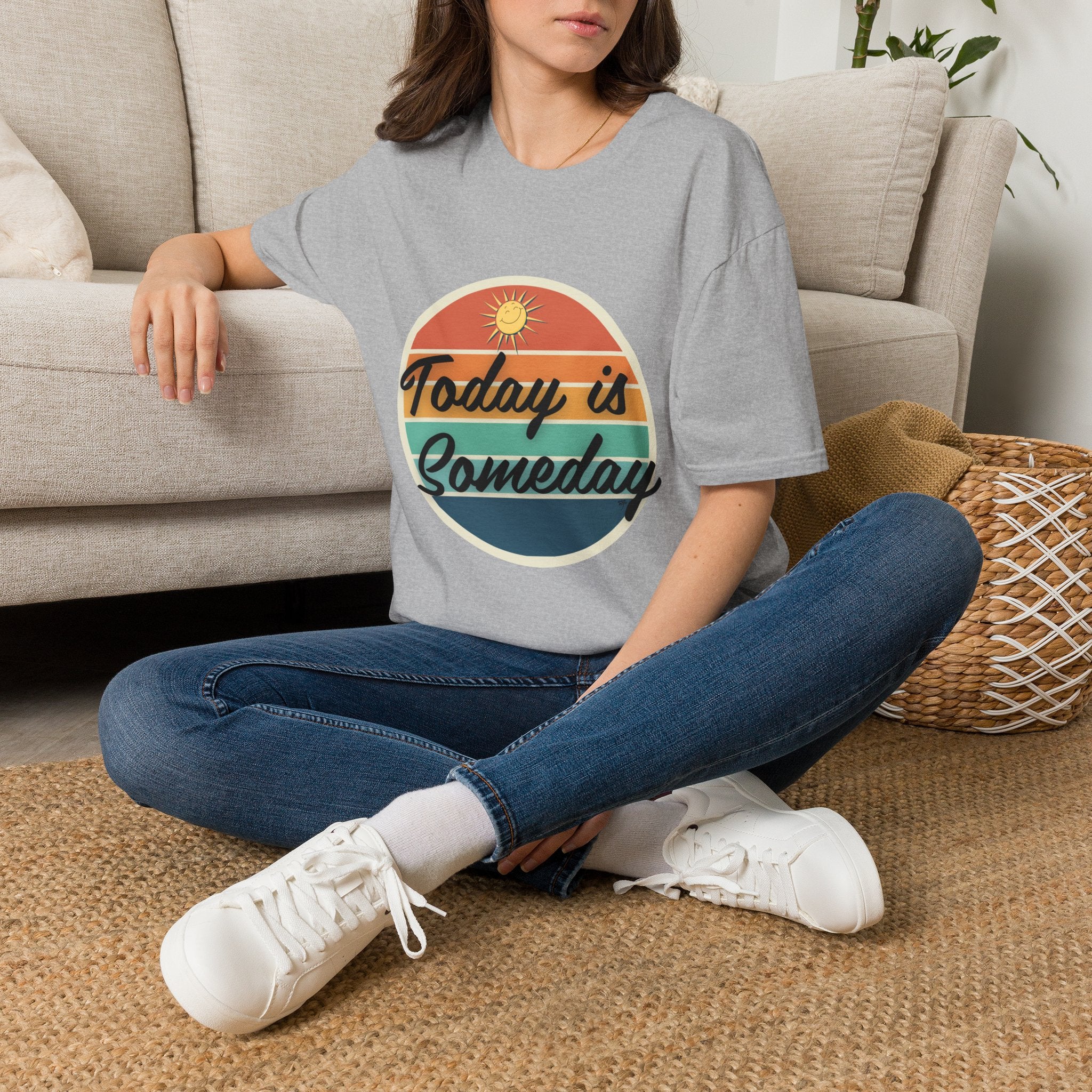 Today Is Someday T-Shirt – Retro Sunrise Inspirational Tee