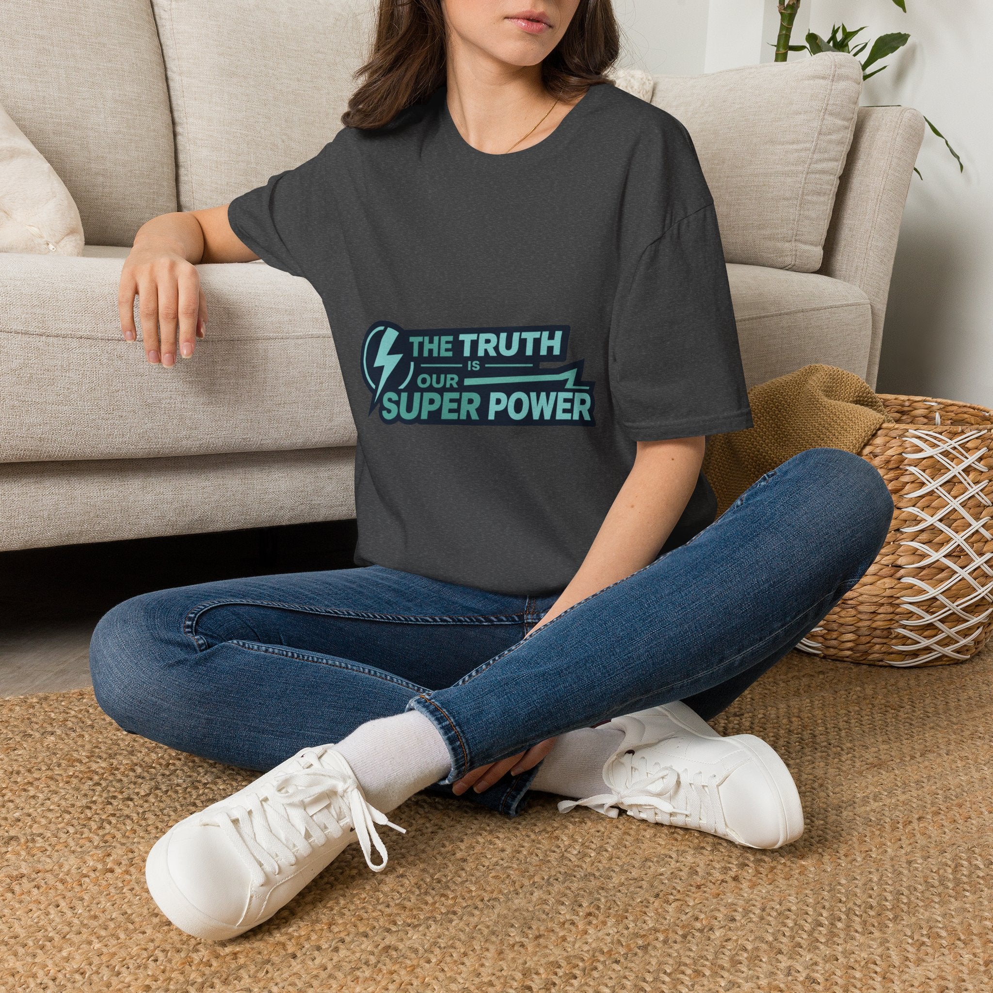 The Truth is Our Super Power - Blank White T-Shirt — Minimal Everyday Tee