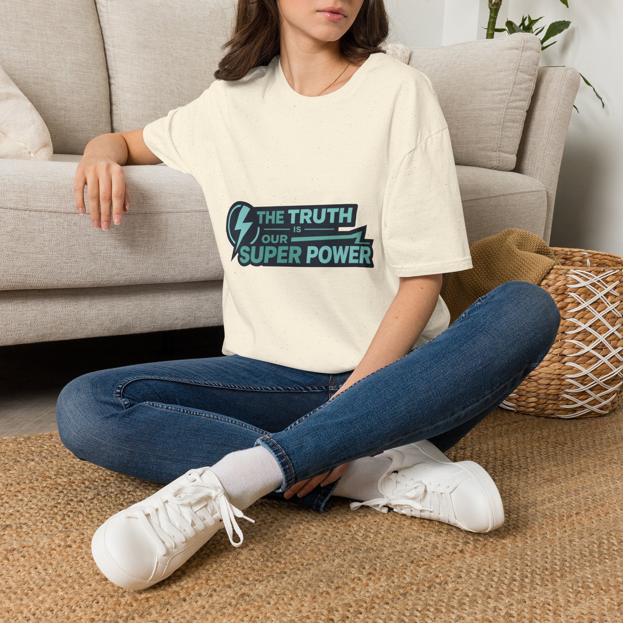 The Truth is Our Super Power - Blank White T-Shirt — Minimal Everyday Tee